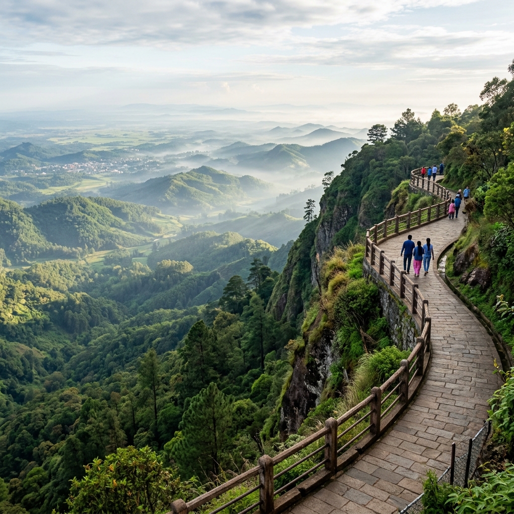 Coaker's Walk pathway with mountain views